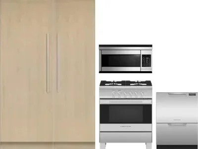 5 Piece Package Includes Refrigerator, Freezer, Range, Microwave And Dishwasher